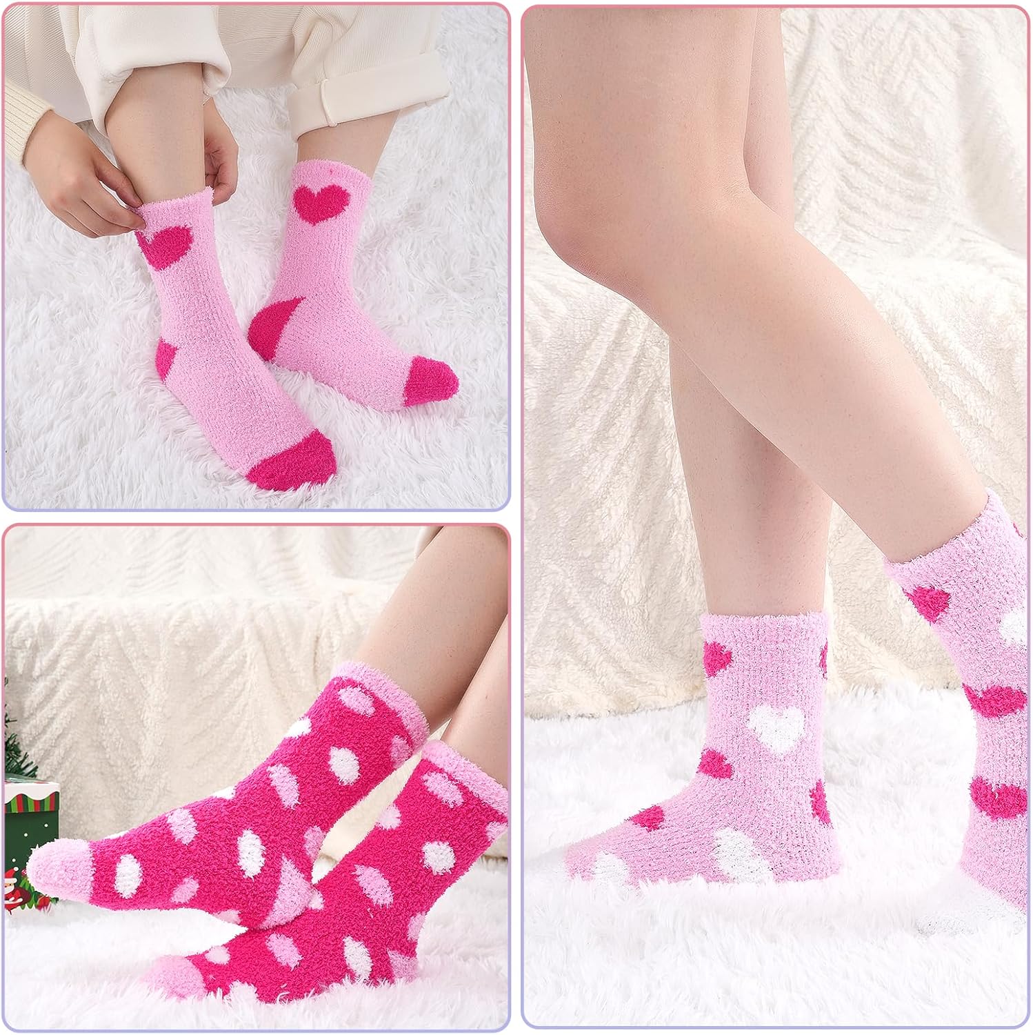Thumbnail 5 de Niofind Chaussettes Chaudes Femme 36-42 Corail