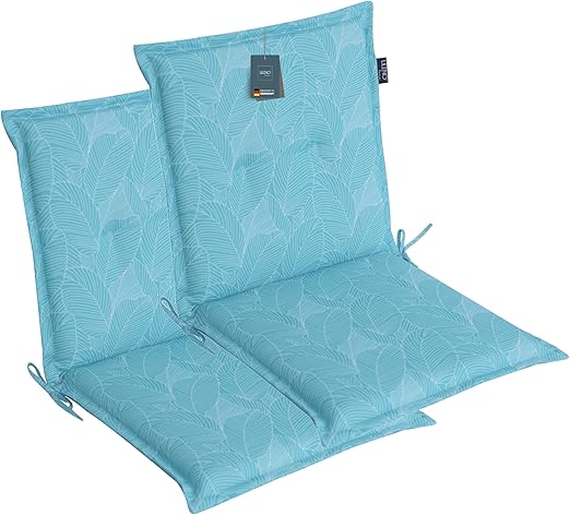 LILENO HOME 🪑 Cojines Jardín Hojas Aqua, 2 Unidades