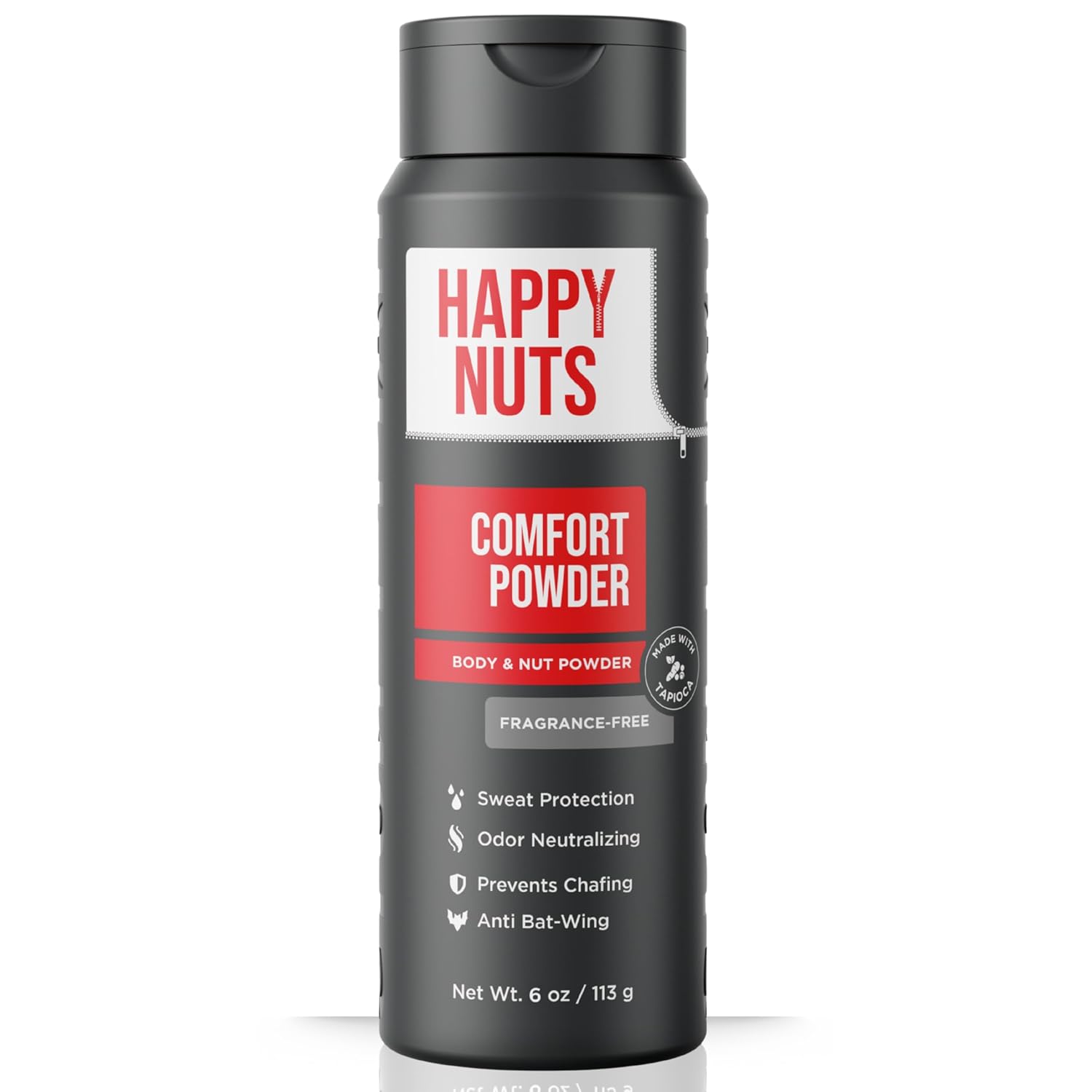 Imagen de HAPPY NUTS Comfort Powder Deodorant For Men – Aluminum-Free, Fragrance-Free, 6 oz en OfertitasTOP