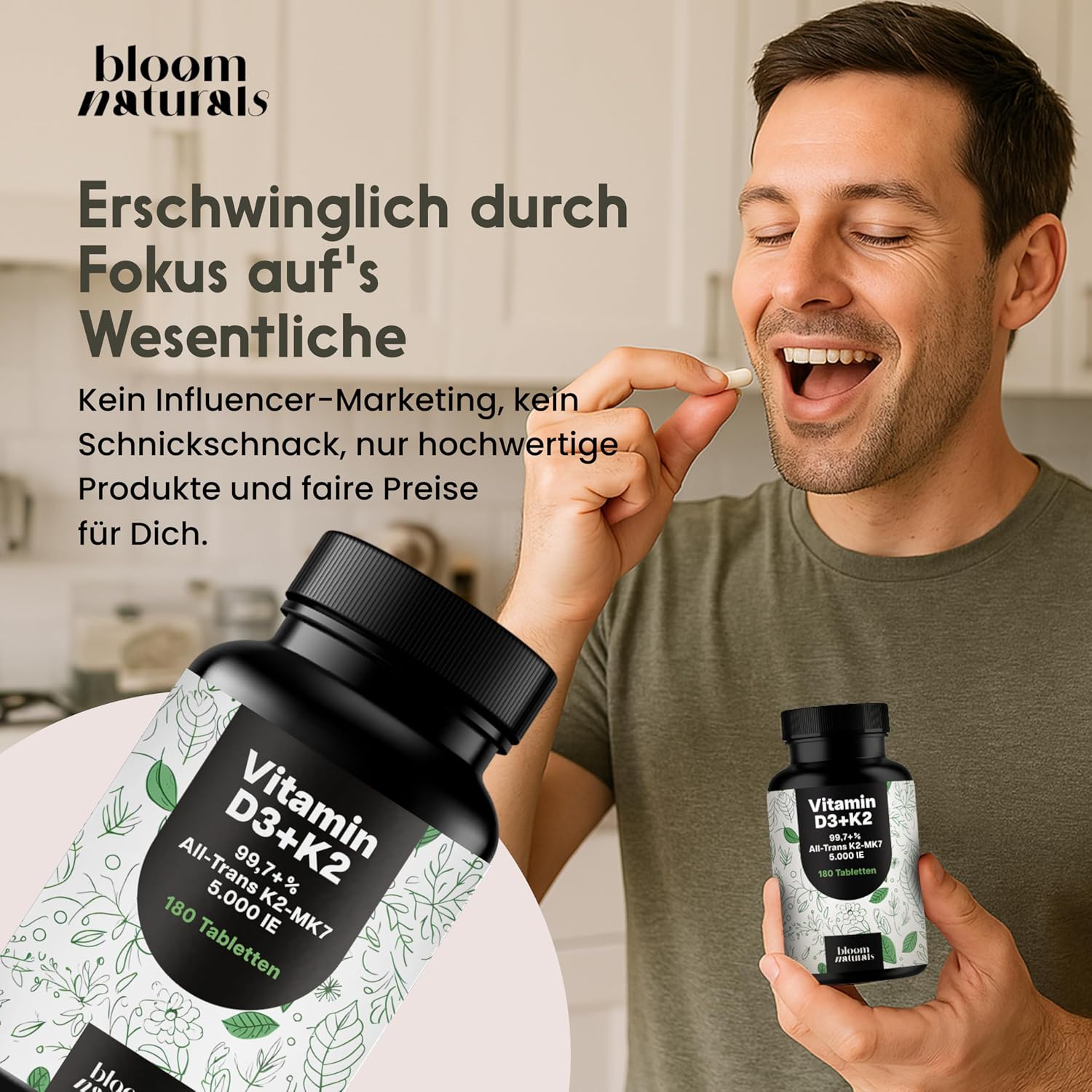 Thumbnail 5 de Vitamin D3 K2 5000 IE hochdosiert – 180 Tabletten