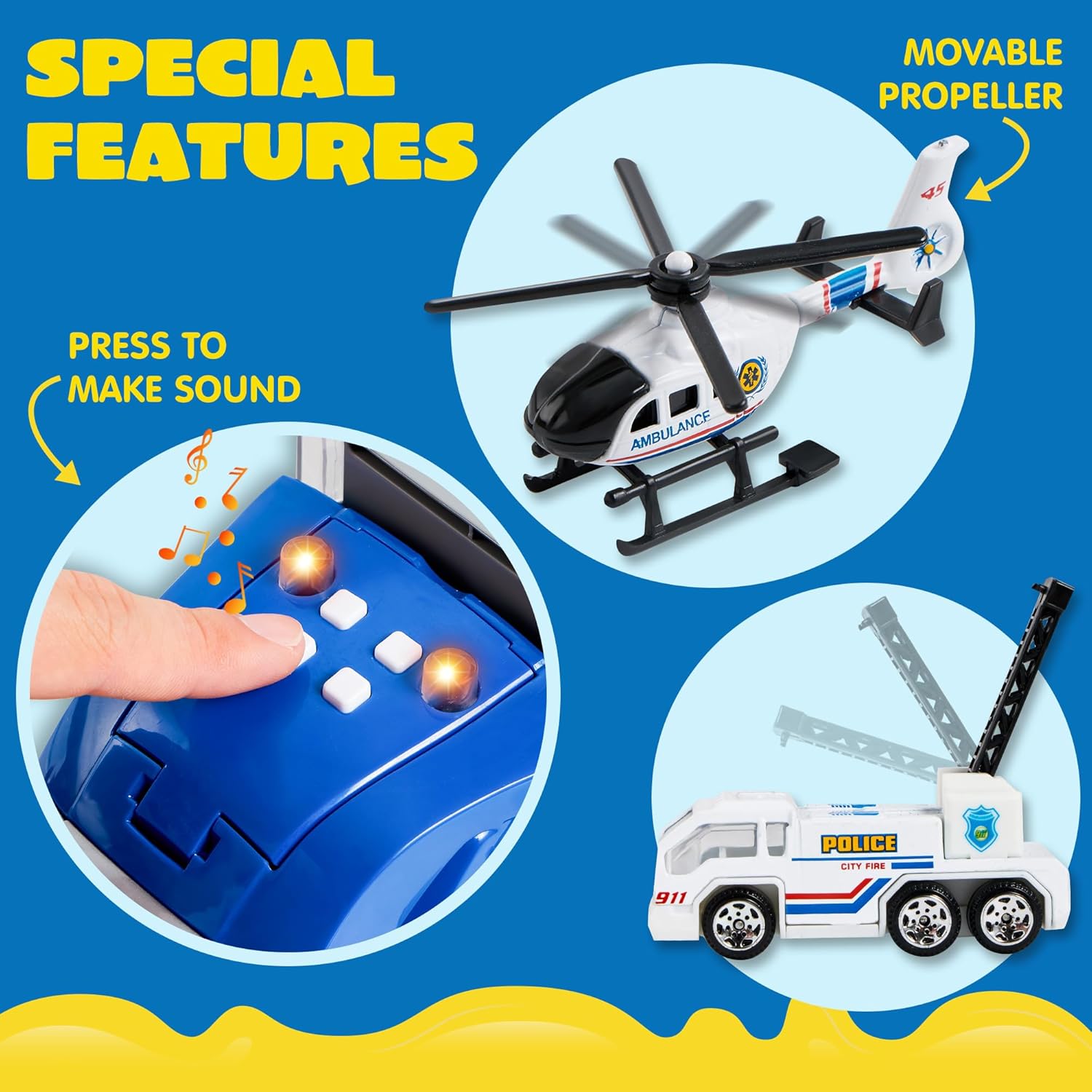 Detalle de JOYIN 25 in 1 Police Rescue Truck Playset