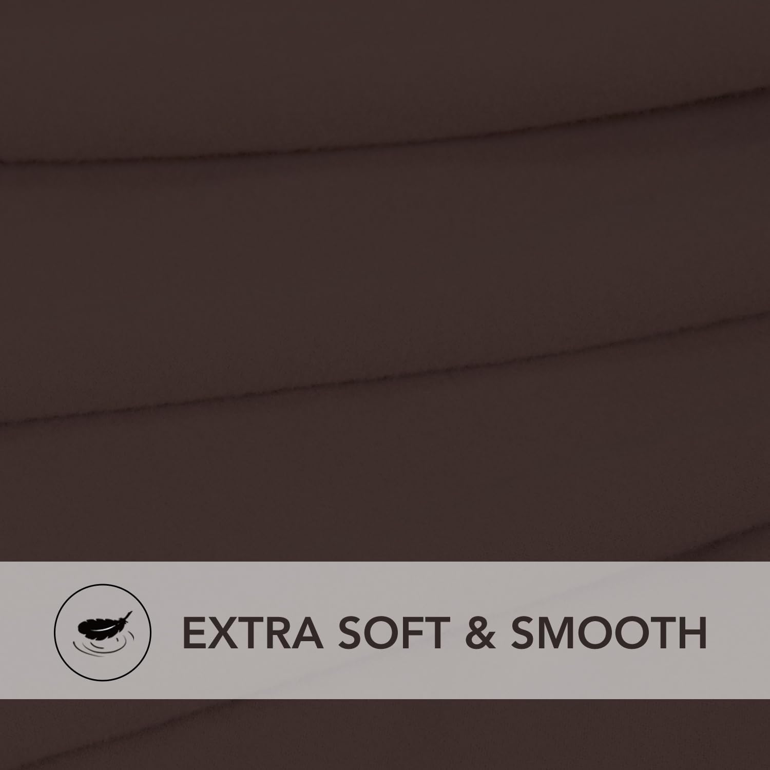 Detalle 1 de PureFit Stretch Square Ottoman Cover, 40x40x15, Chocolate Polyester-Spandex