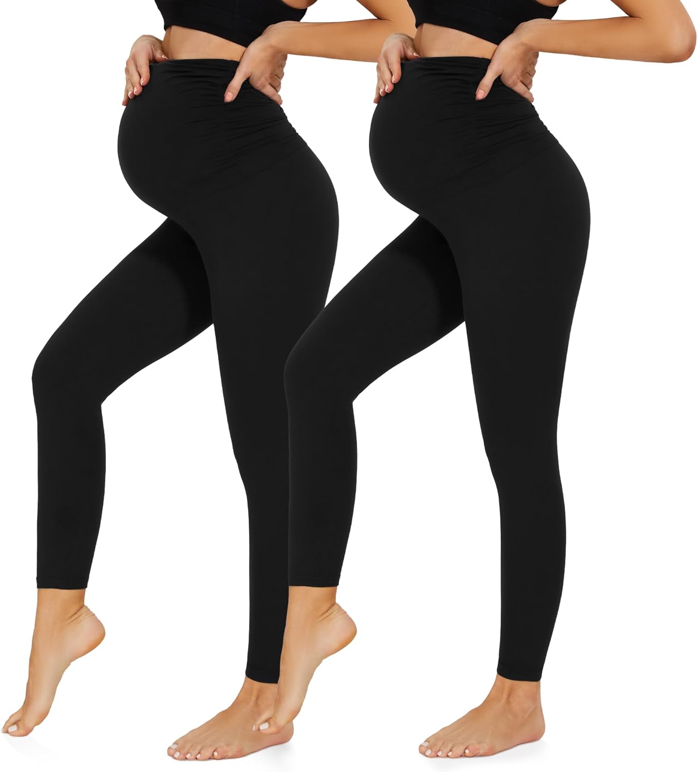 Thumbnail 5 de HIPOWER Umstandsleggings 2er Pack – High Waist, blickdicht, weich und elastisch