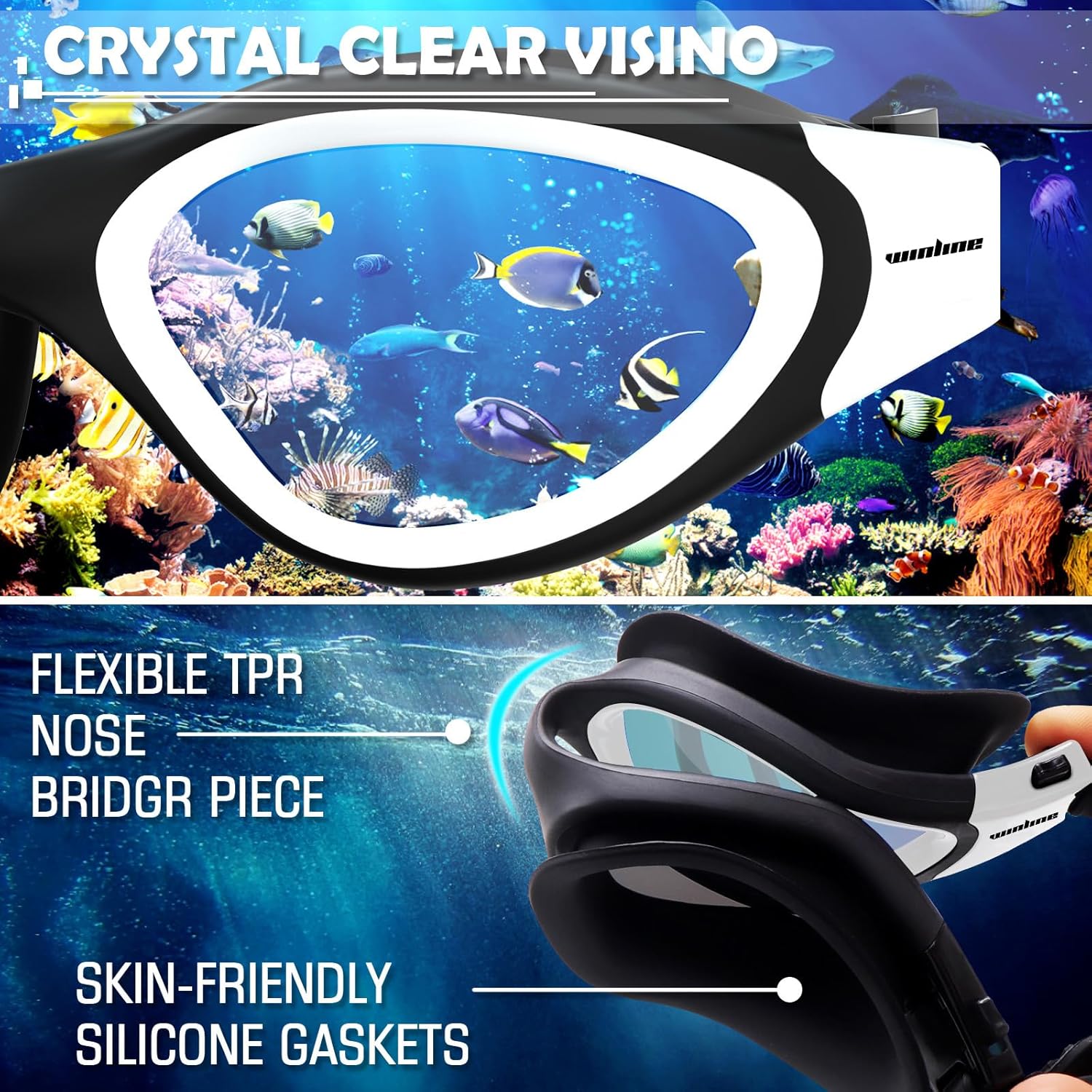 Thumbnail 5 de Schwimmbrille für Erwachsene Jugendliche mit UV 180°