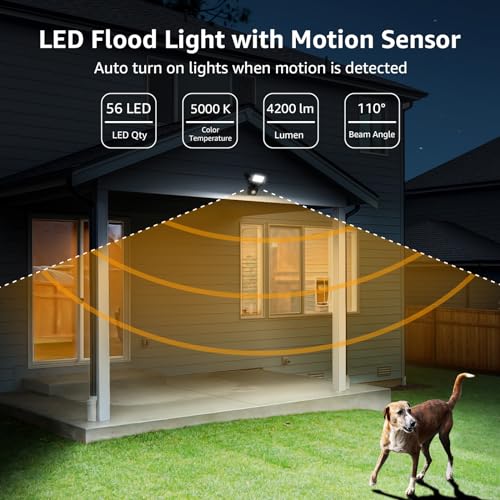 Detalle 2 de Lepro 50W Foco LED Exterior con Sensor PIR