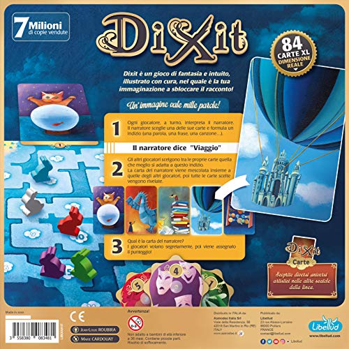 Detalle de Dixit – Gioco da Tavolo di Immaginazione e Fantasia (Edizione Italiana, 3–8 Giocatori, 8+ Anni, Asmodee)