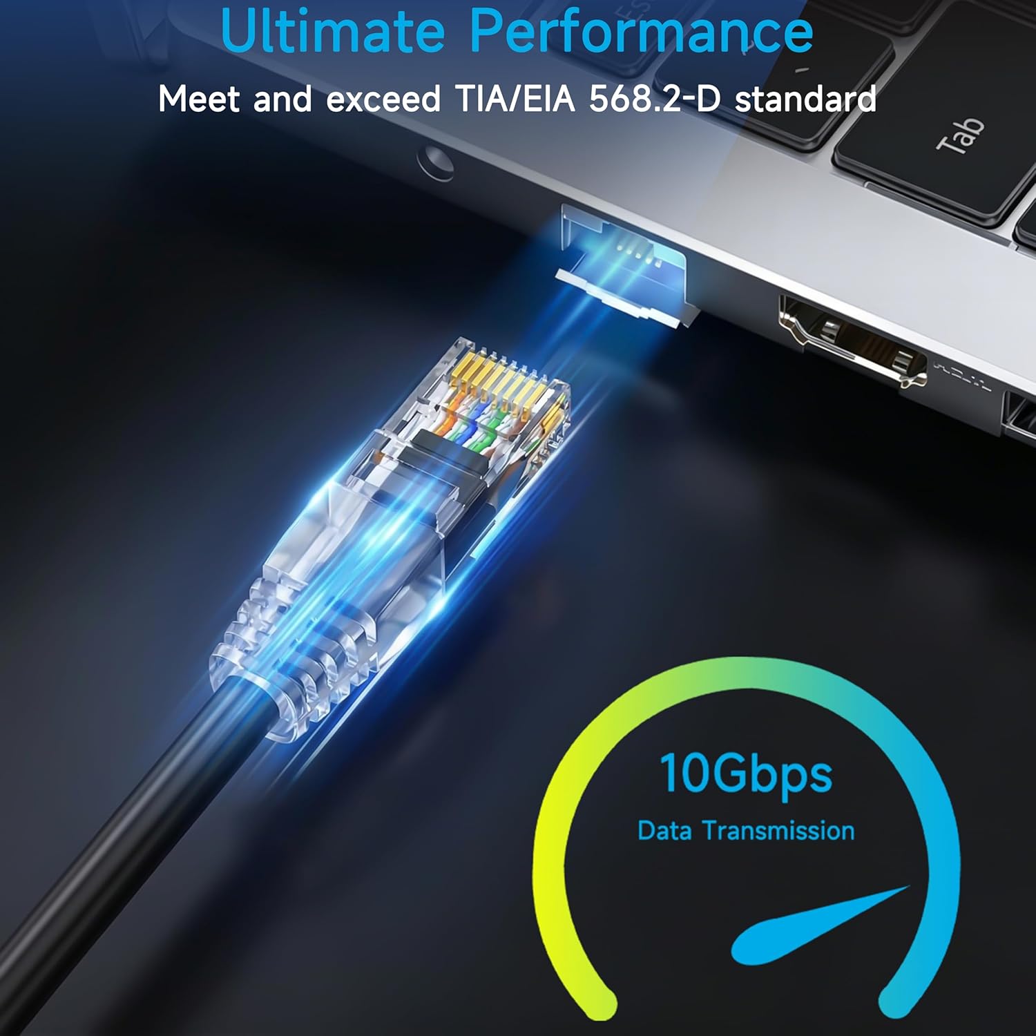 Thumbnail 1 de CAT 6 Ethernet Patch Cable 6 ft 10 Pack