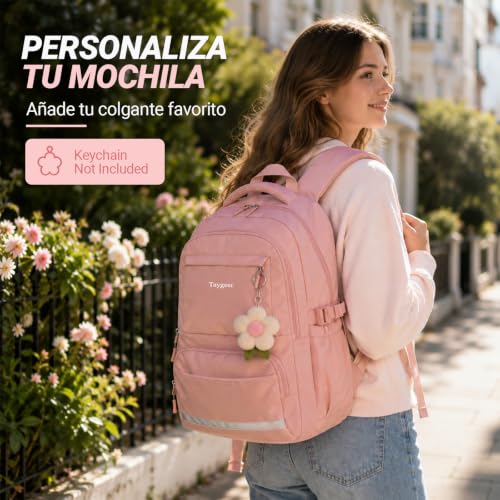 Thumbnail 7 de Taygeer Mochila Instituto para Mujer Adolescente Rosa, 30L, 0,55 kg, impermeable
