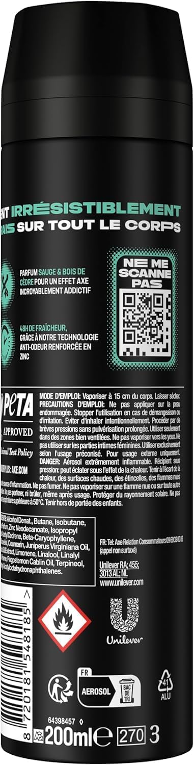 Thumbnail 6 de AXE Apollo Déodorant Homme Spray 6x200 ml – 48h de fraîcheur et parfum sauge bois de cèdre
