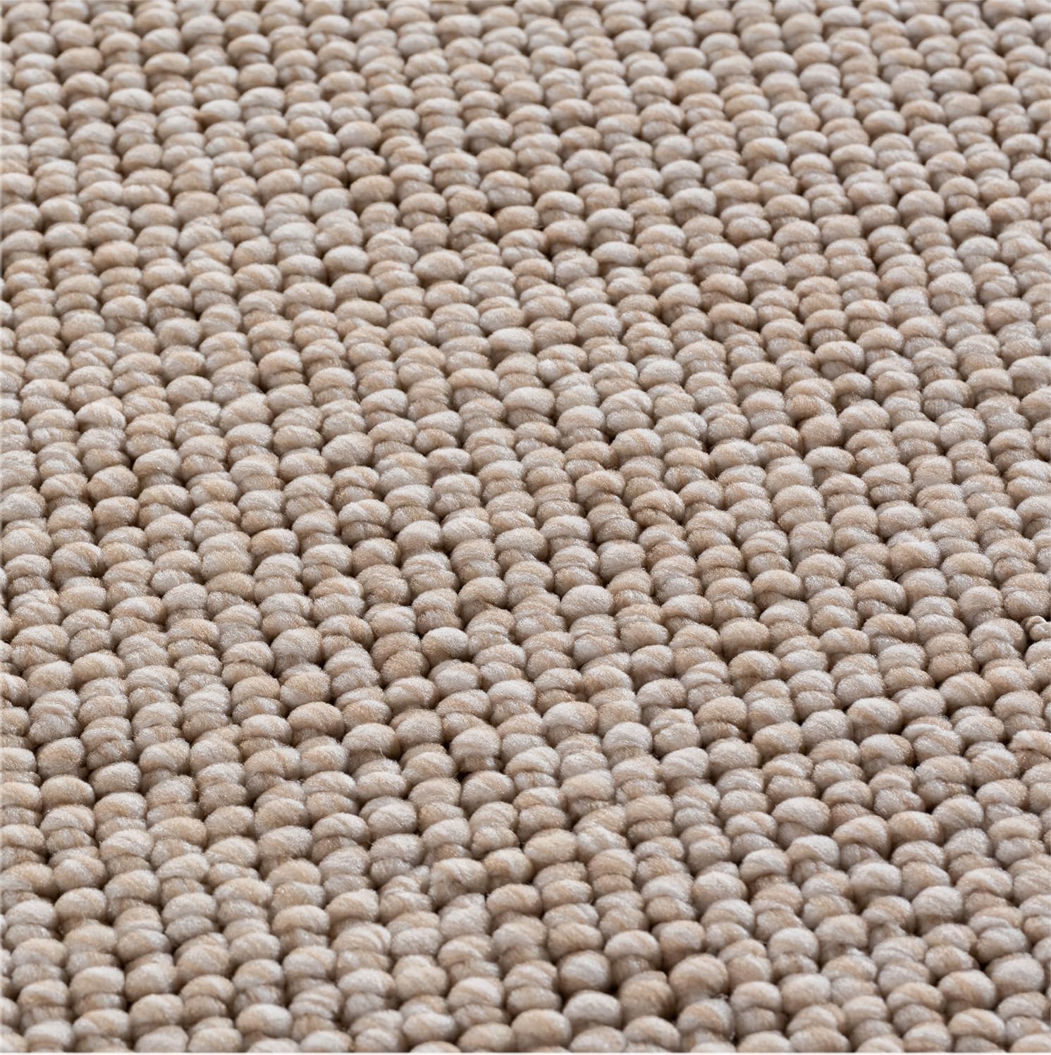 Detalle de SIMPEX Teppich Creme 160x230 – Bouclé im skandi-Look, pflegeleicht & weich