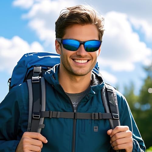 Detalle 2 de Beipegin: 4 Piezas de Gafas de Sol Polarizadas para Hombre, UV400, Diseño ligero para deporte