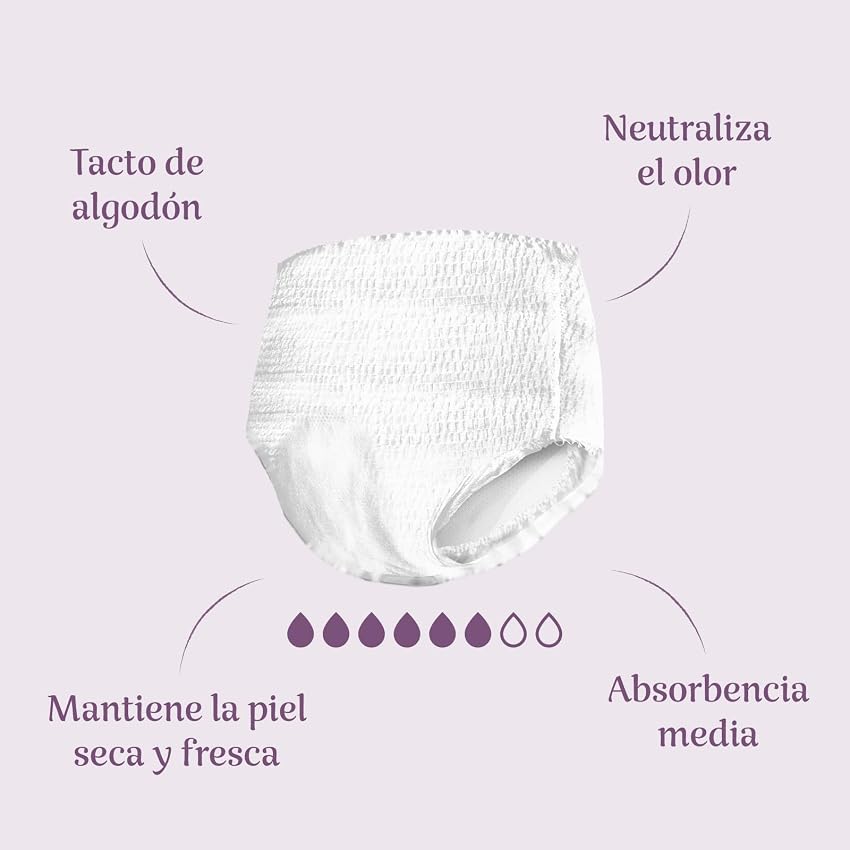 Thumbnail 3 de Amazon Basic Care Pantaletas Mujer Discreet L Plus 🌟 40 Lisos