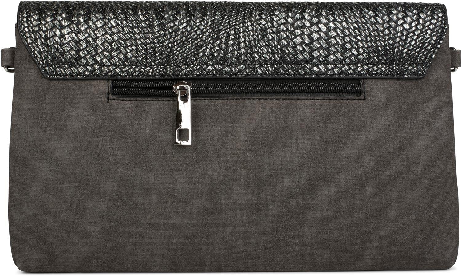 Detalle de styleBREAKER clutch envelope intrecciato con tracolla regolabile – borsa da sera a busta