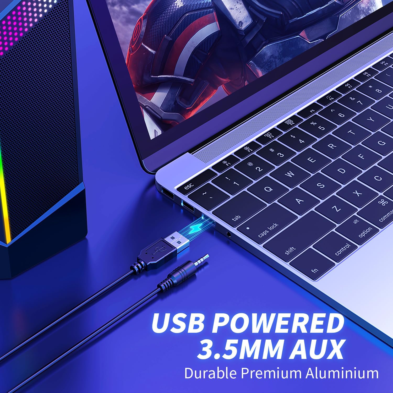Thumbnail 2 de 2 in 1 PC RGB Speakers 10W