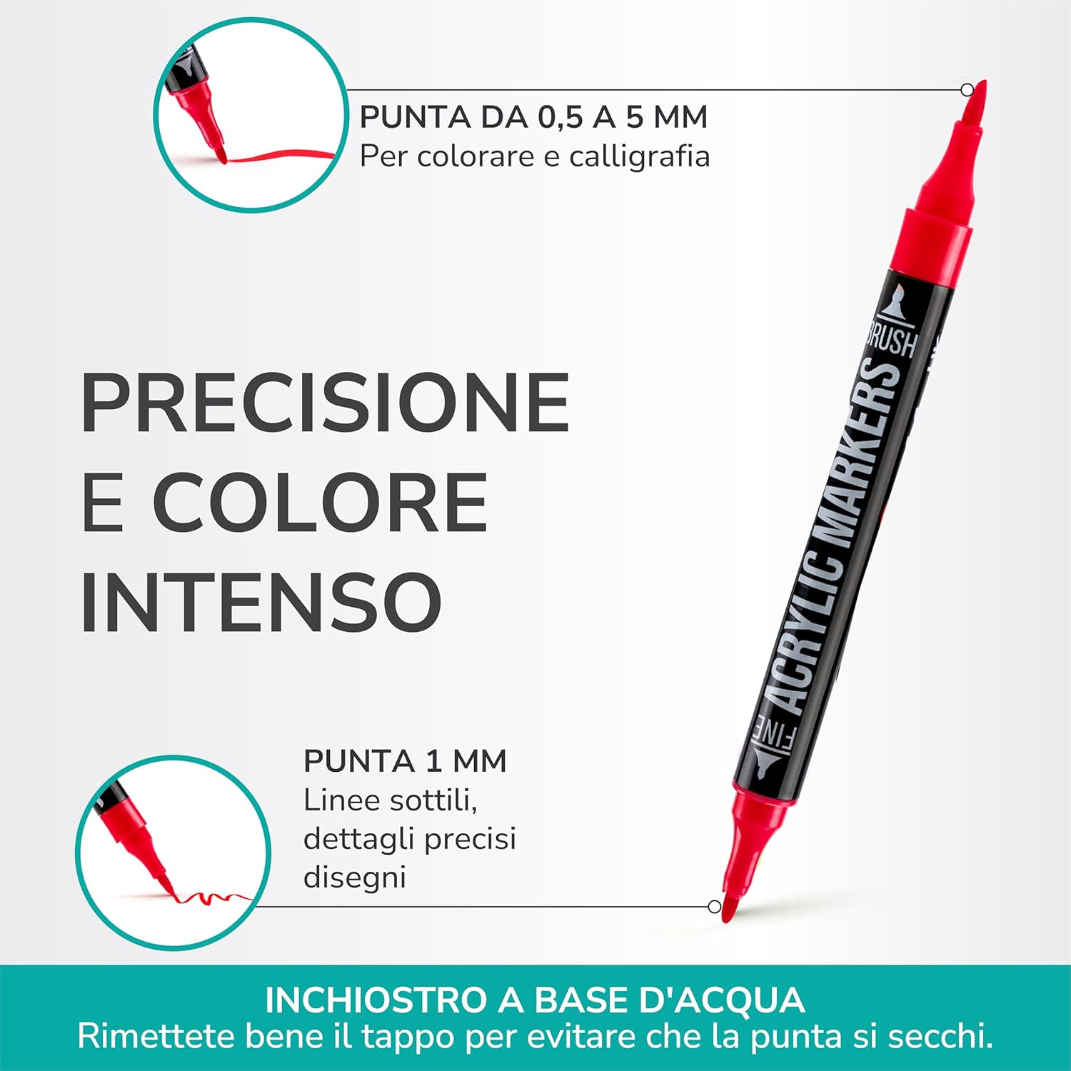 Thumbnail 2 de Zenacolor Pennarelli Acrilici 48 colori 🎨