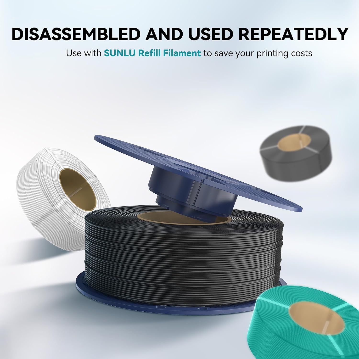 Thumbnail 5 de SUNLU High Speed ABS Filament „Rapid“ (1,75 mm) – bis 350 mm/s, bis 91 °C Wärmeverformung, 1 kg Spule (Rot)