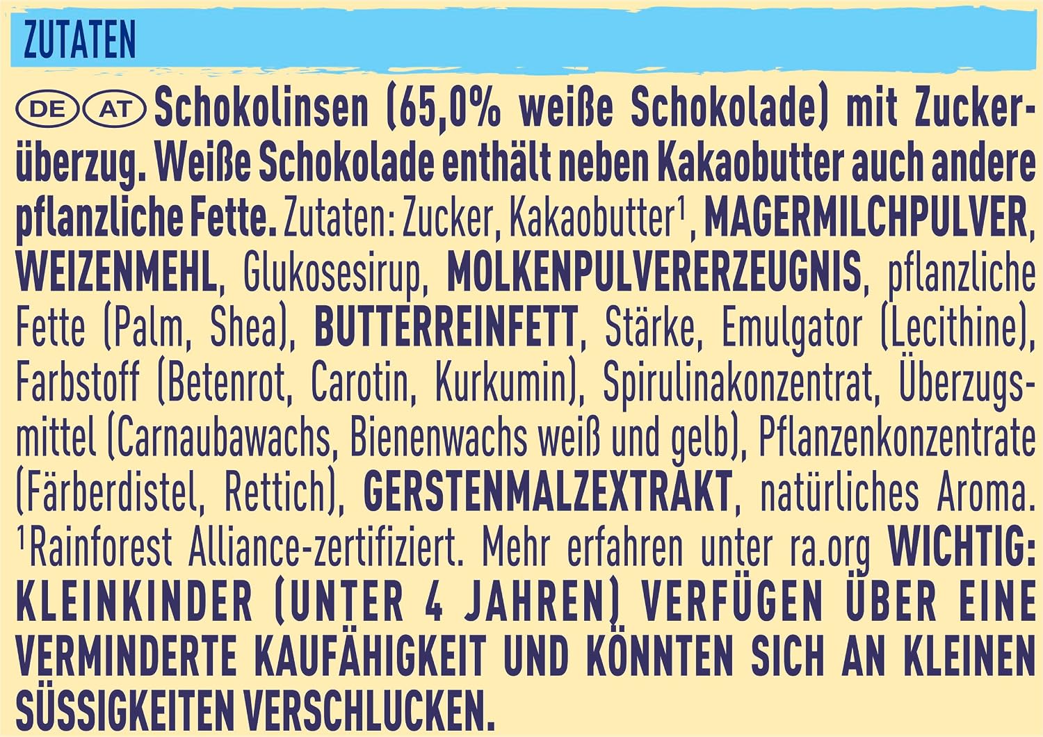 Detalle de Smarties Riesenrolle mit weißer Schokolade – Hexagonrolle im 20er Pack (20 x 120 g)