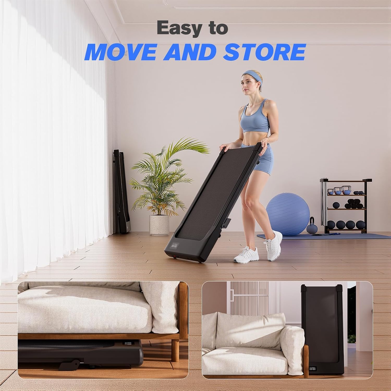 Detalle 2 de Lacuffy BA Walking Pad Treadmill with 6% Incline and 2.5 HP Motor