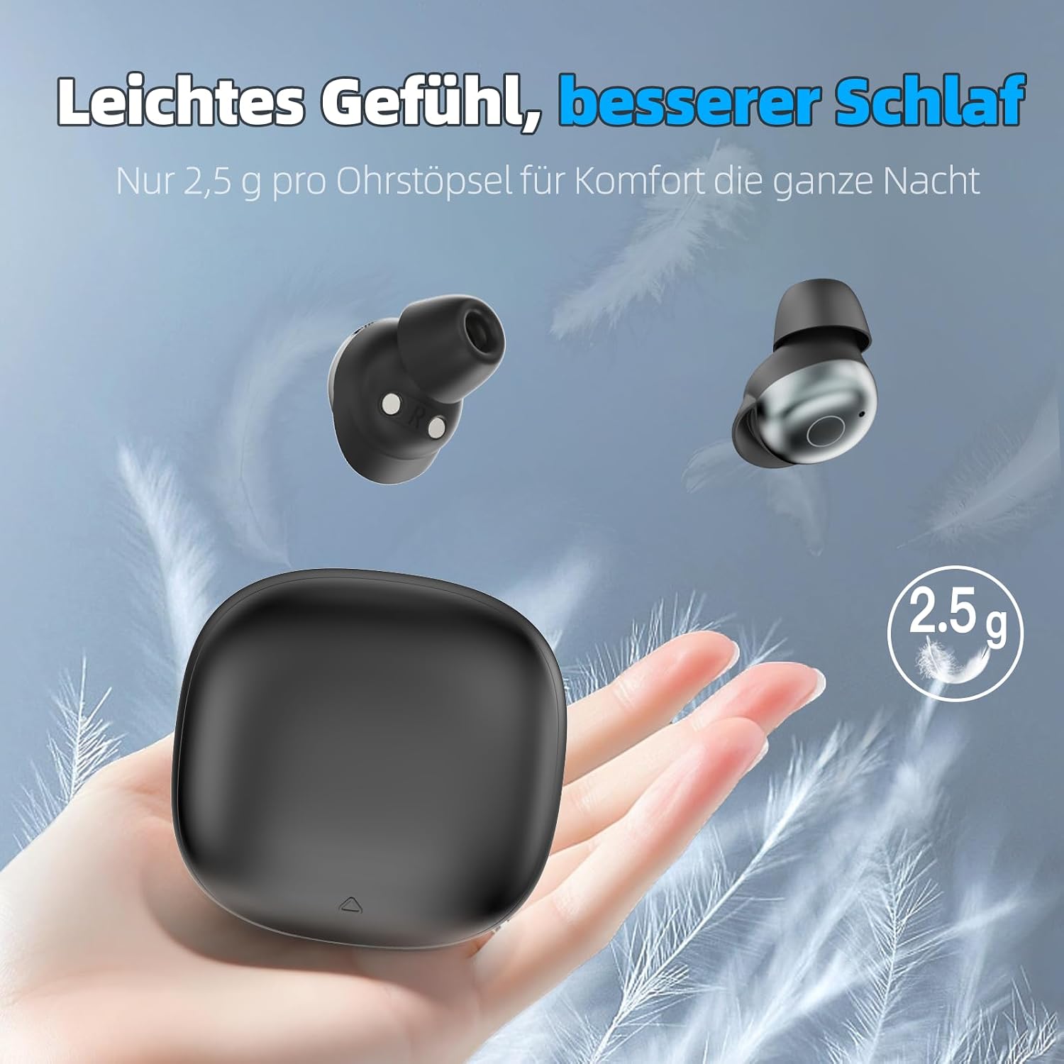 Thumbnail 6 de Bluetooth Schlafkopfhörer Mini – Schlafen mit Earbuds, 6 EQ/LED Anzeige, Bluetooth 5.4, 40 Std Wiedergabe