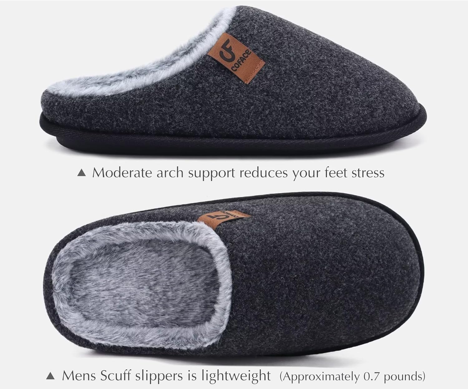 Thumbnail 2 de COFACE Cozy Memory Foam Slippers Size 7-15