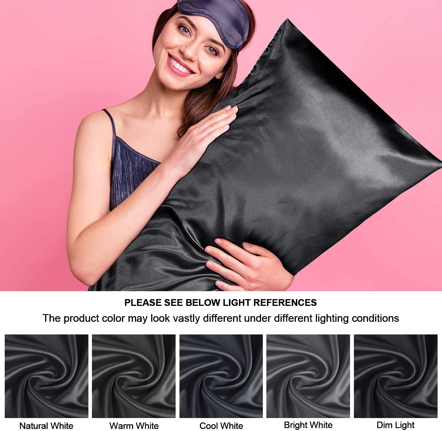 Detalle 2 de BEDELITE Satin Body Pillowcase, 20 x 54 Inch