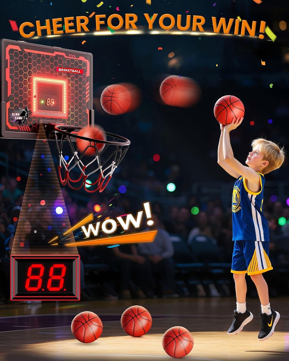 Detalle 2 de Indoor Basketball Hoop Pro 4-Ball Set