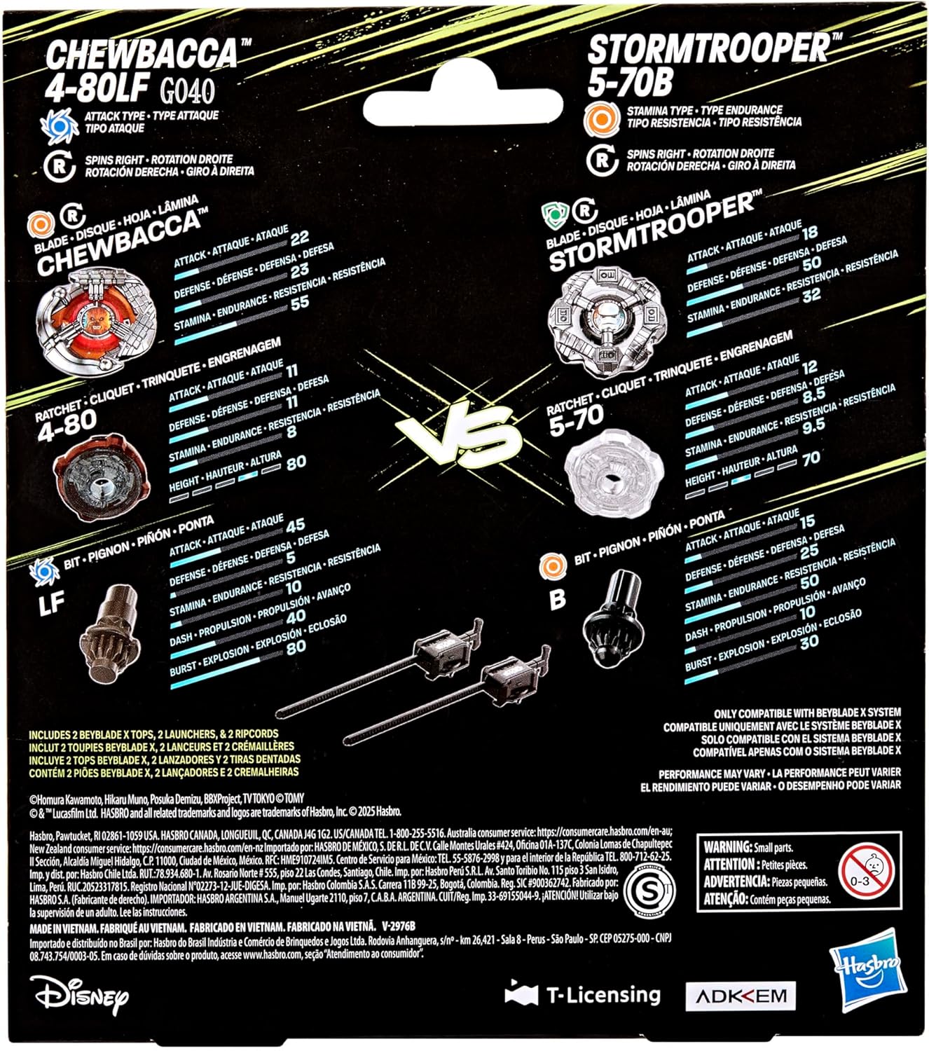 Thumbnail 6 de Chewbacca 4-80LF Beyblade X vs Stormtrooper 5-70B