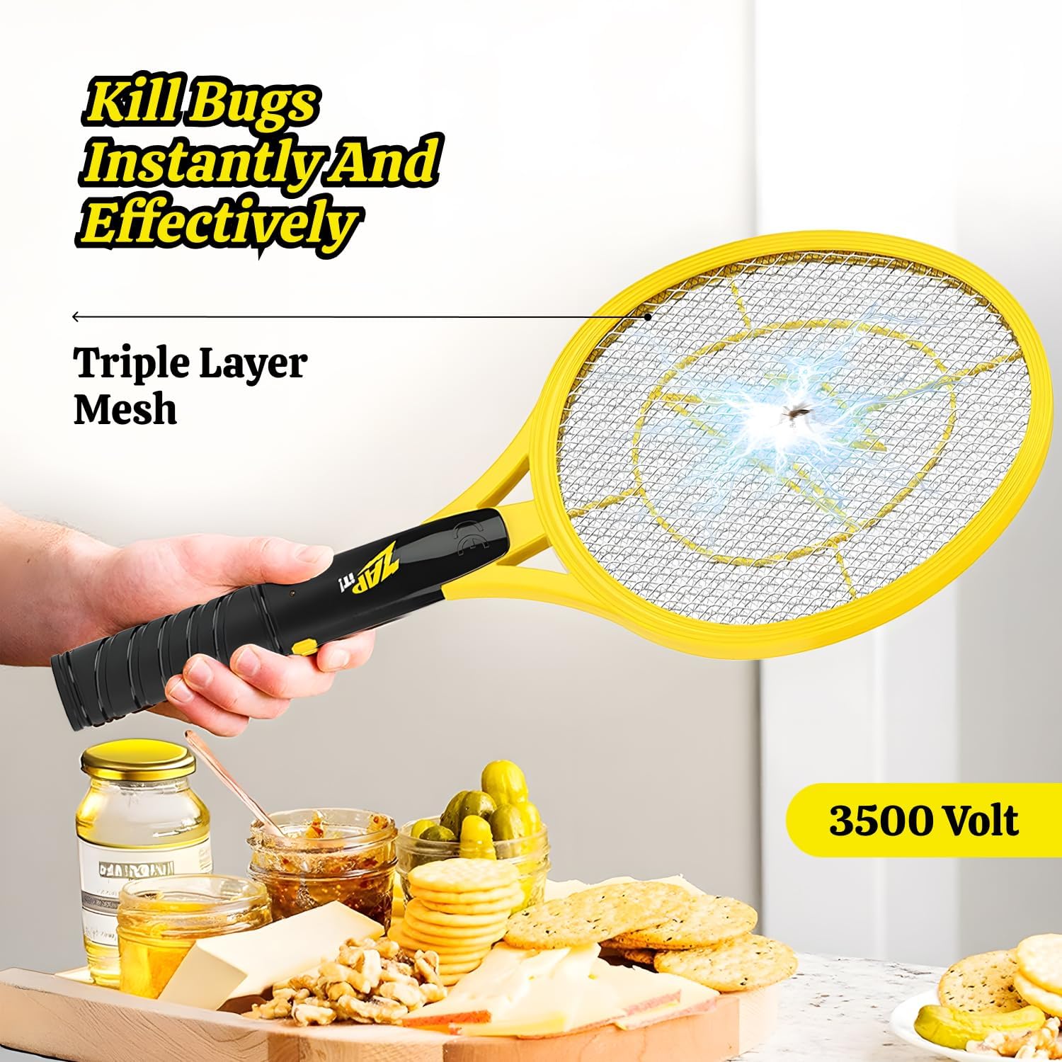 Thumbnail 3 de ZAP IT! YZ-8MIS-4W75 Fly Swatter, 3,500-Volt, LED, 2 AA Batteries