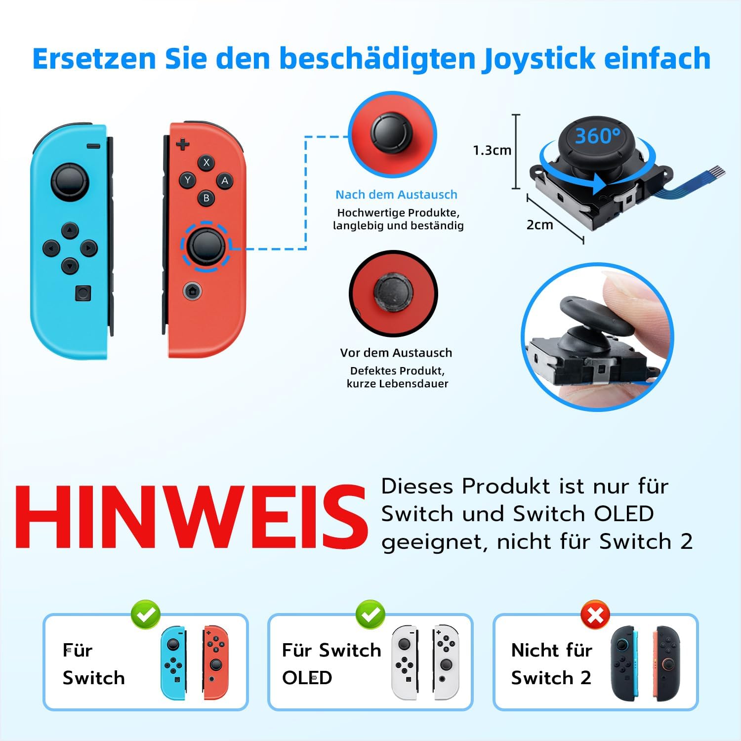 Thumbnail 2 de Tolesum 3D Analog Joystick Reparatur-Set