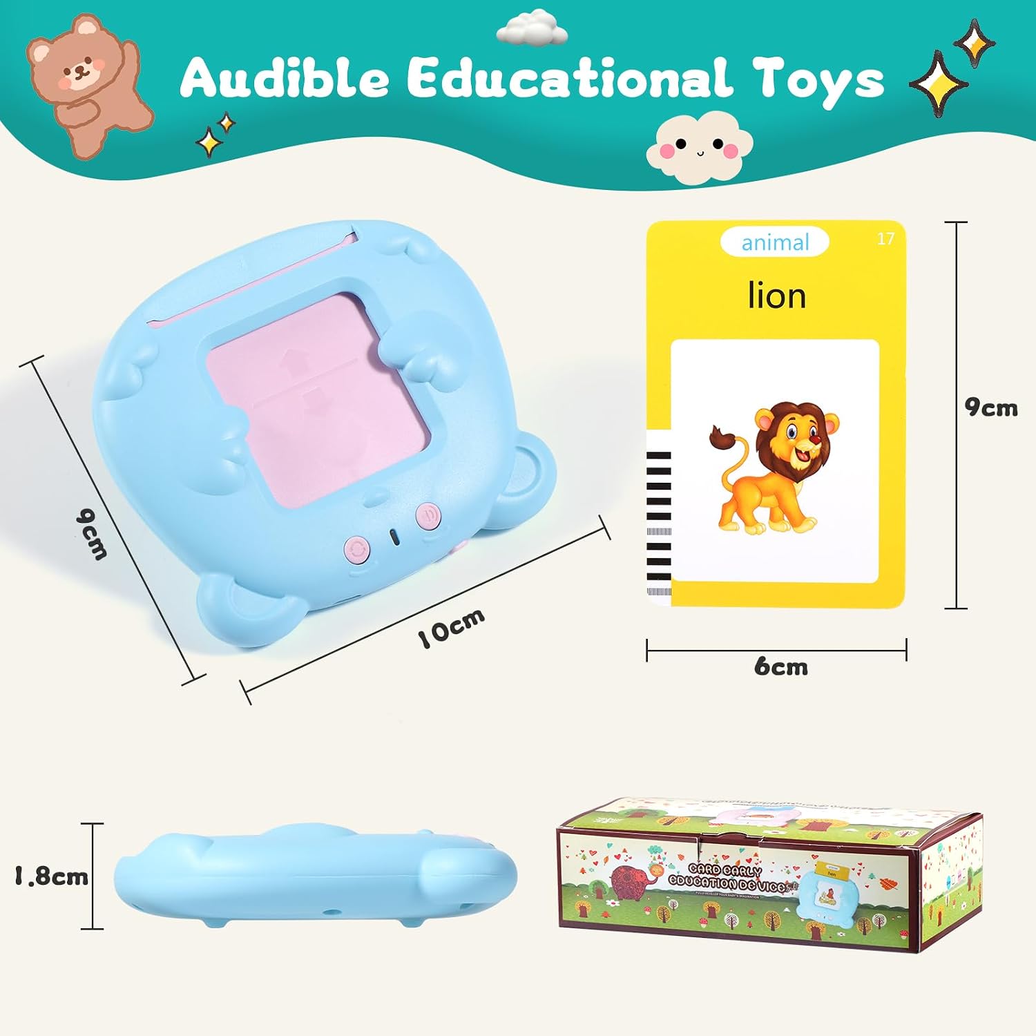Thumbnail 5 de Oderra Talking Flash Cards for Toddlers (224 Words) – Educational Audio Cards