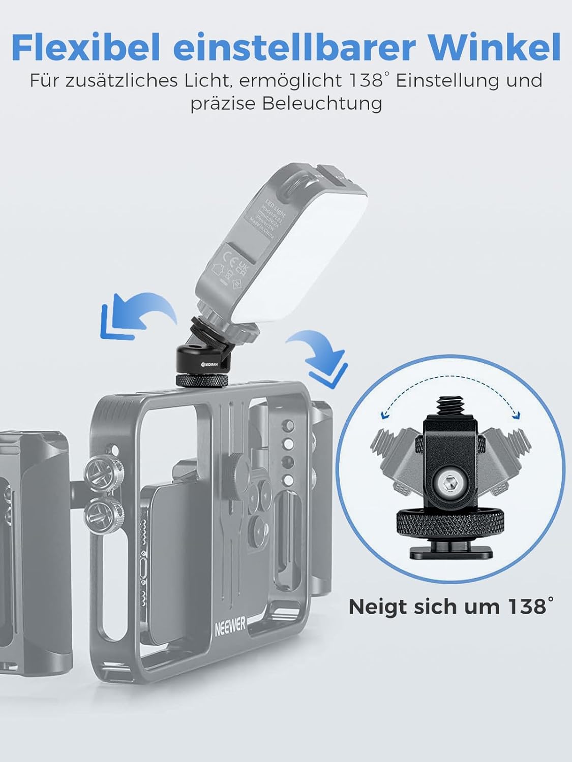 Thumbnail 3 de Moman Kamera-Monitor-Unterstützung Cold Shoe Adapter Mount – 2er-Set