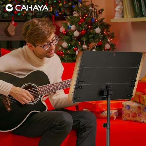 Thumbnail 6 de CAHAYA Pupitre Musique Triple Pliable Portable Métal – hauteur 78–142 cm