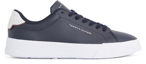 Detalle de Tommy Hilfiger Baskets Detail Essential en Cuir – Bleu Desert Sky, 40