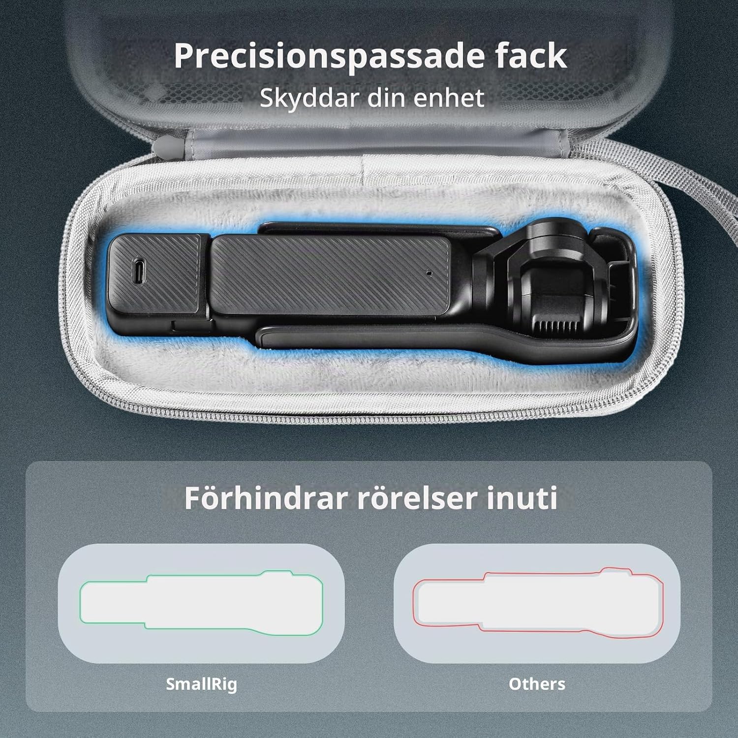 Thumbnail 3 de SMALLRIG 5118 hårt fodral för DJI Osmo Pocket 3 med handledsrem