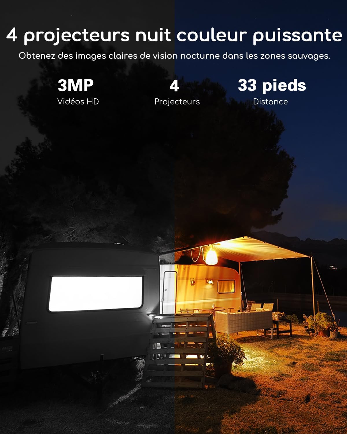 Thumbnail 3 de COOAU 4G LTE Caméra solaire 3MP 360°