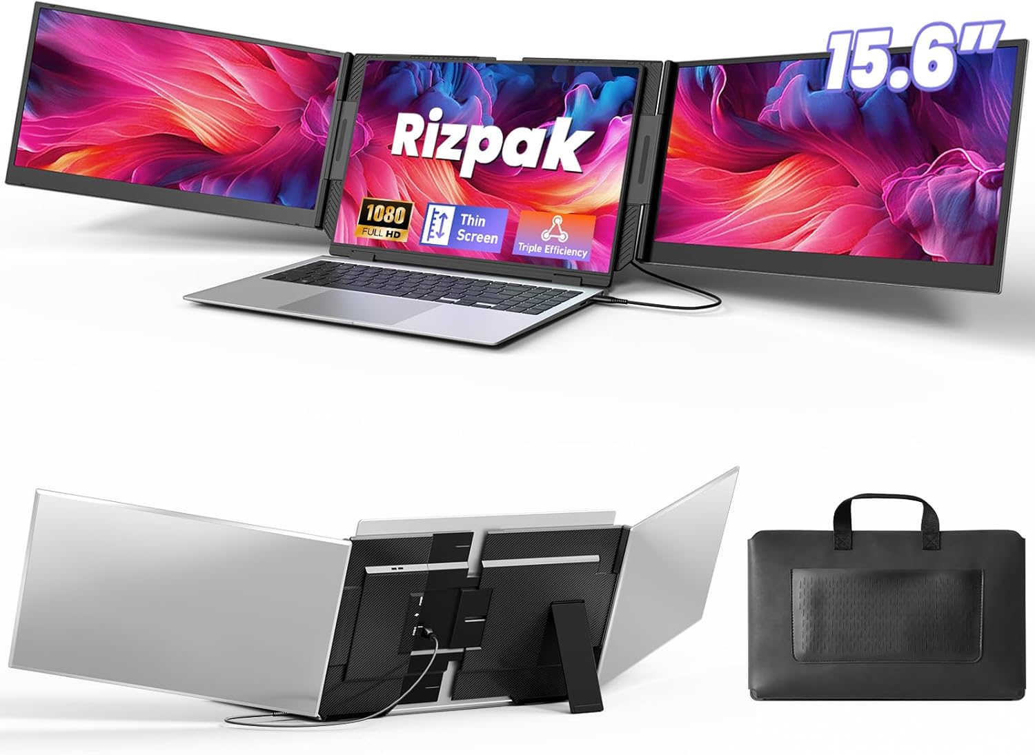 Detalle de Rizpak One Cable 15.6" Triple Monitor Extender