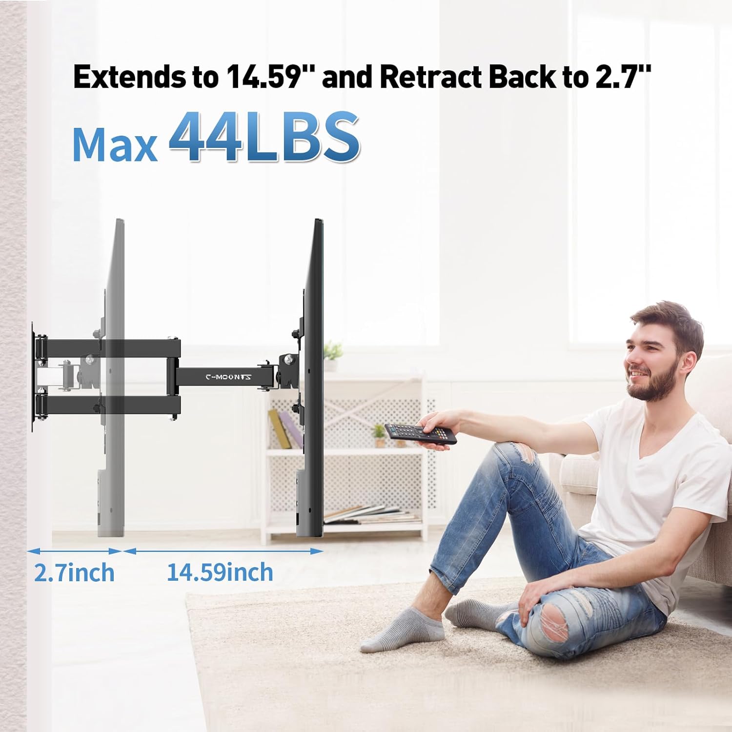 Detalle de Full Motion TV Wall Mount 44 lbs
