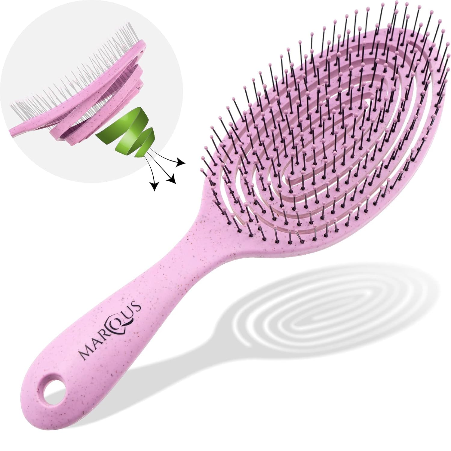 Thumbnail 6 de marQus Bio Haarbürste ohne Ziepen (Blush Pink) – Entwirrbürste mit Doppelspiralfeder