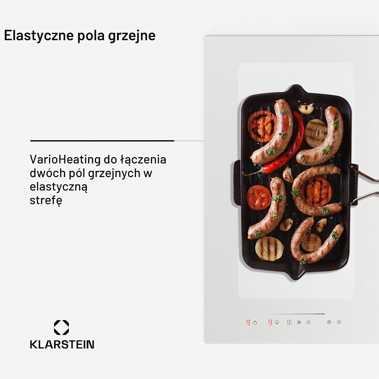 Detalle de Klarstein 4060656520709 – płyta indukcyjna 2 w 1 z okapem, 77 cm, 6000 W