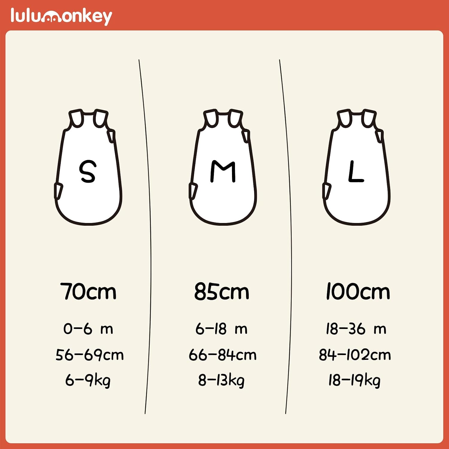Thumbnail 3 de LULUMONKEY Baby Summer Sleeping Bag 2 Pack (0.5 TOG) cotton newborn sleep sack for 6–18 months