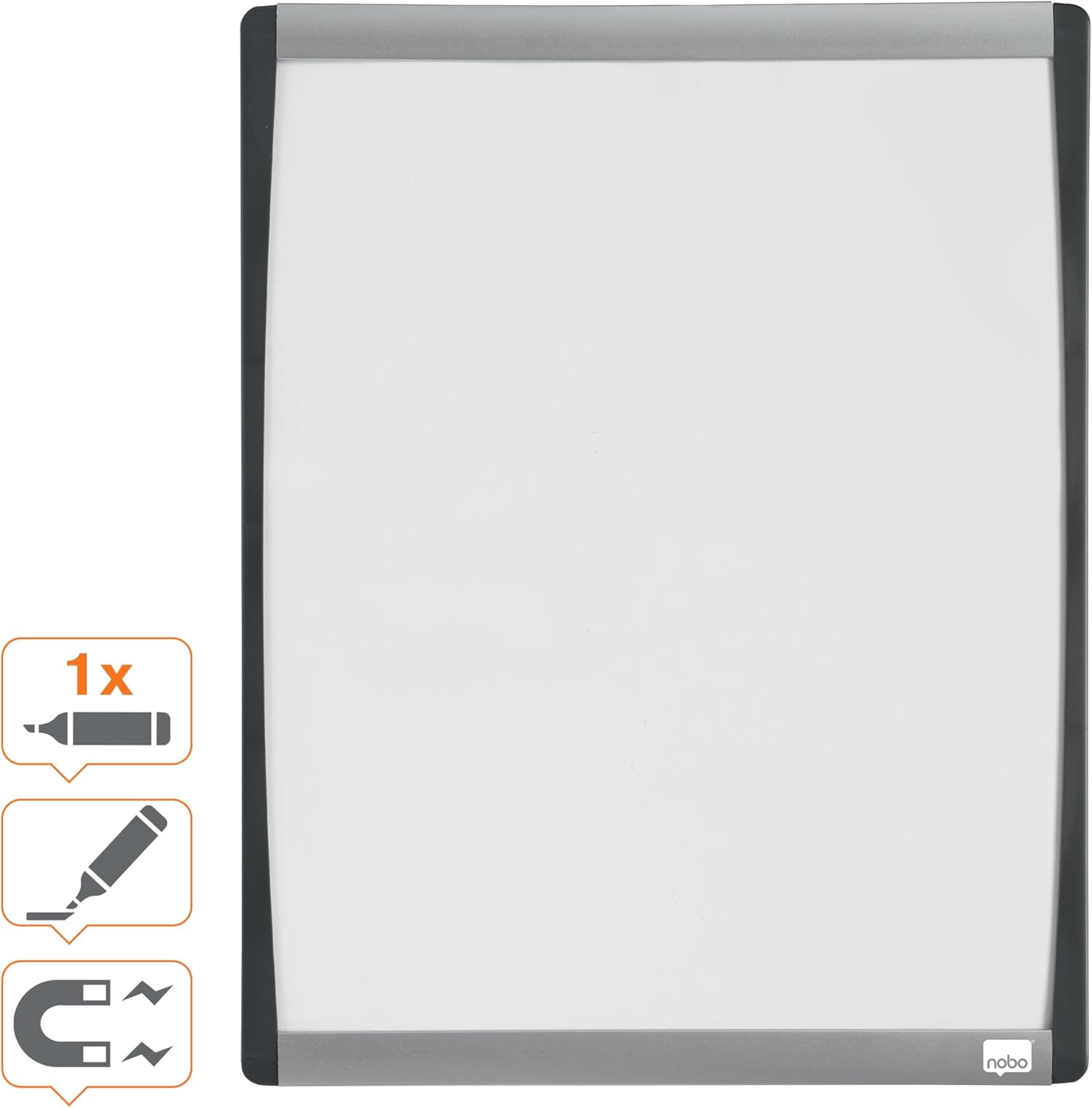 Thumbnail 6 de Nobo Mini tableau blanc magnétique mural avec cadre incurvé 280 x 335 mm (1903779)