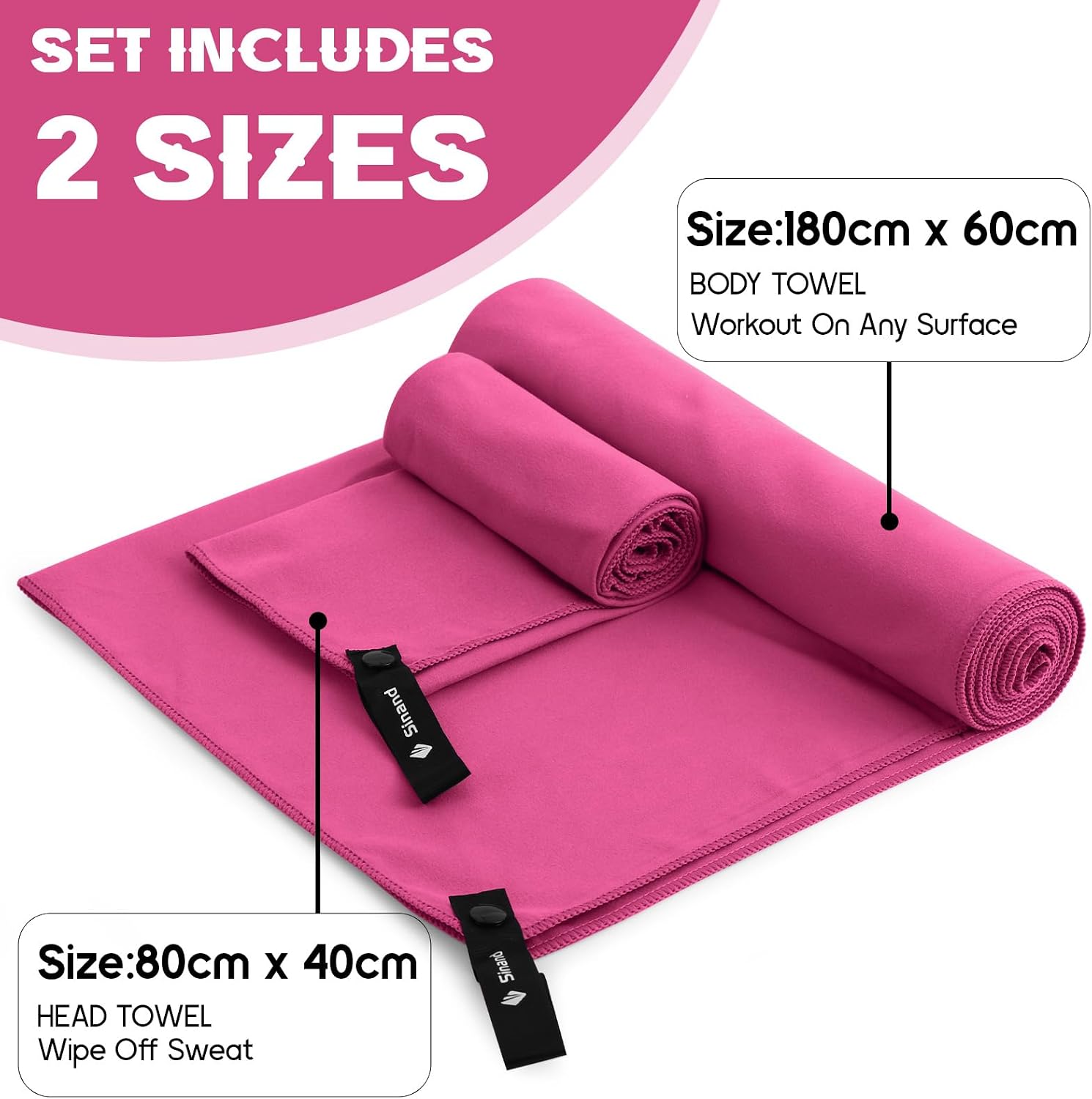 Detalle 2 de Microfibre towel 2 pack, 160x80cm