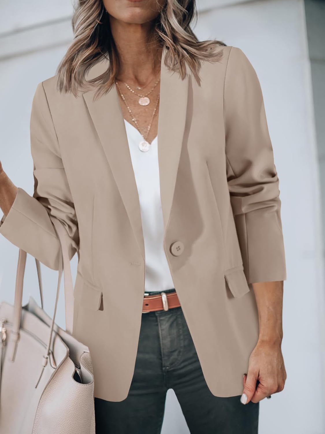 Thumbnail 3 de Cicy Bell Women's Casual Open-Front Blazer — Slim Fit, Long Sleeve Business Casual Jacket