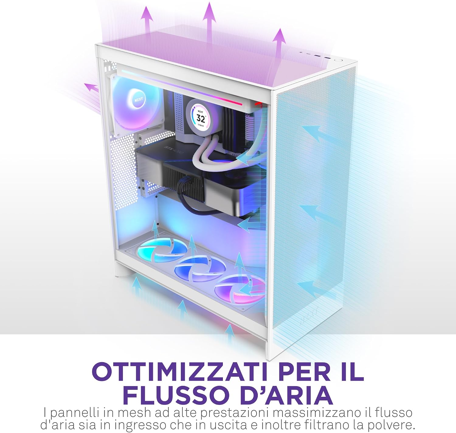 Detalle de NZXT H7 Flow case airflow ATX mid-tower