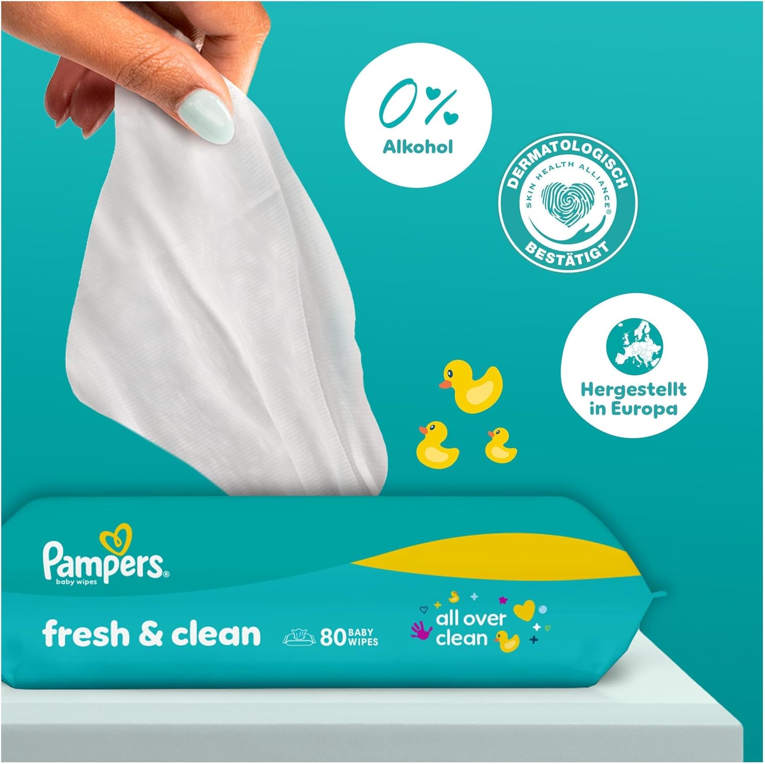 Detalle 2 de Pampers Fresh Clean Feuchttücher 2.400 Stk
