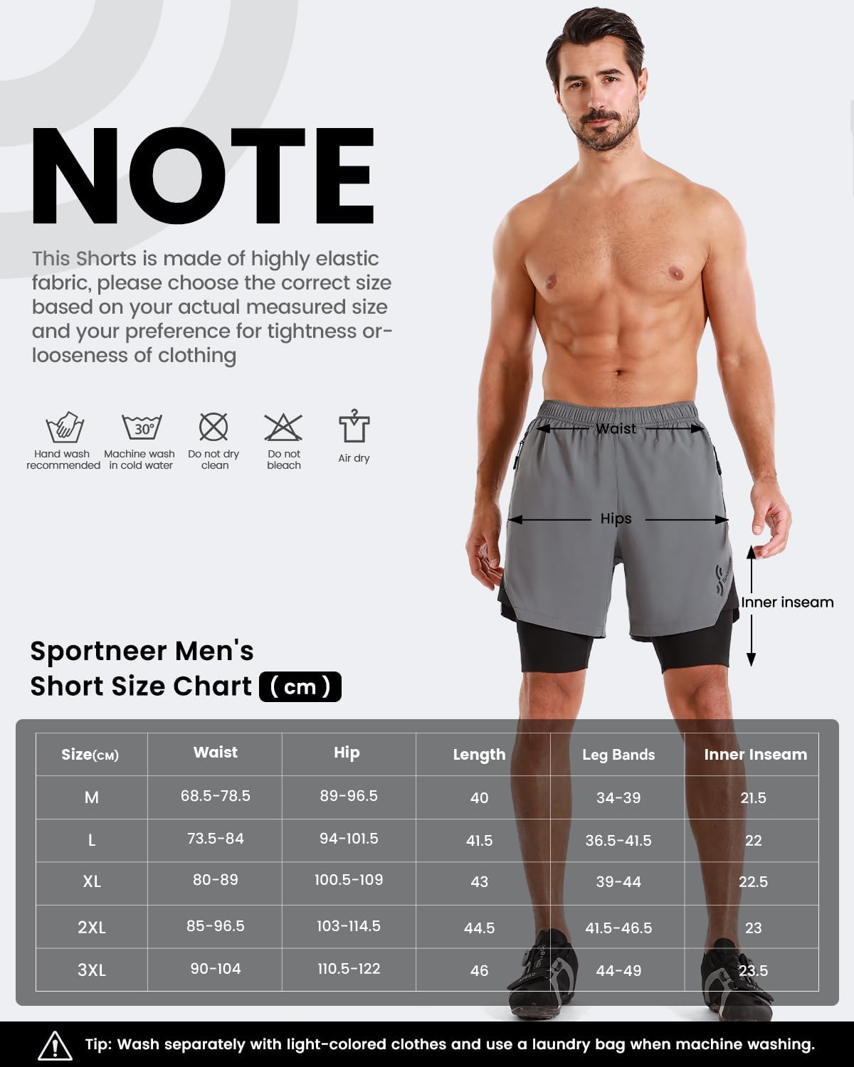 Thumbnail 6 de Sportneer Pantalon de cyclisme pour homme avec rembourrage 3D – Tailles M à 3XL