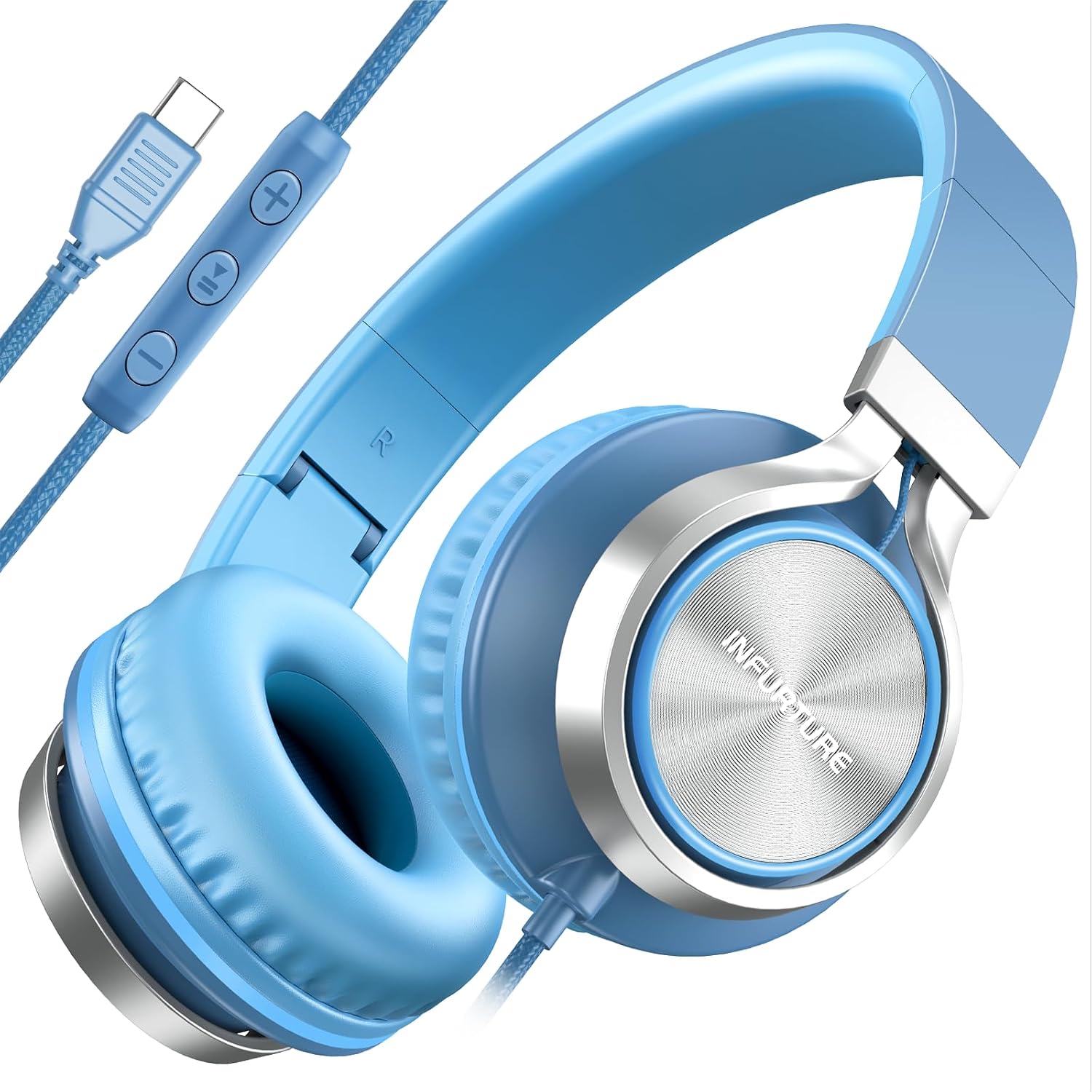 Detalle de USB-C over-ear headphones with mic