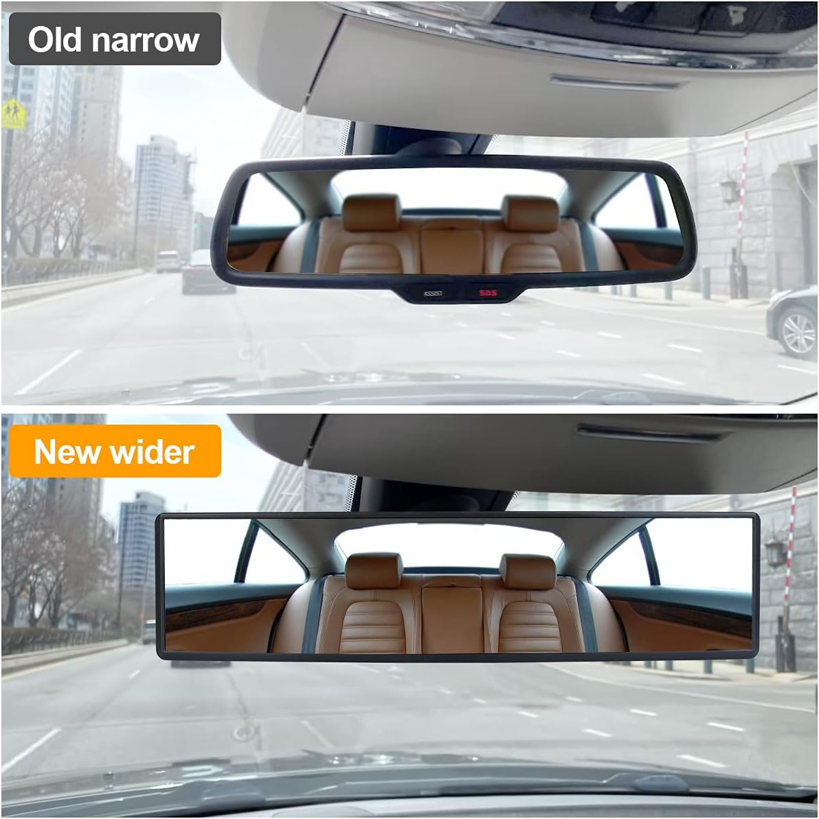 Thumbnail 5 de URAQT Espejo retrovisor interior panorámico 310x85 mm