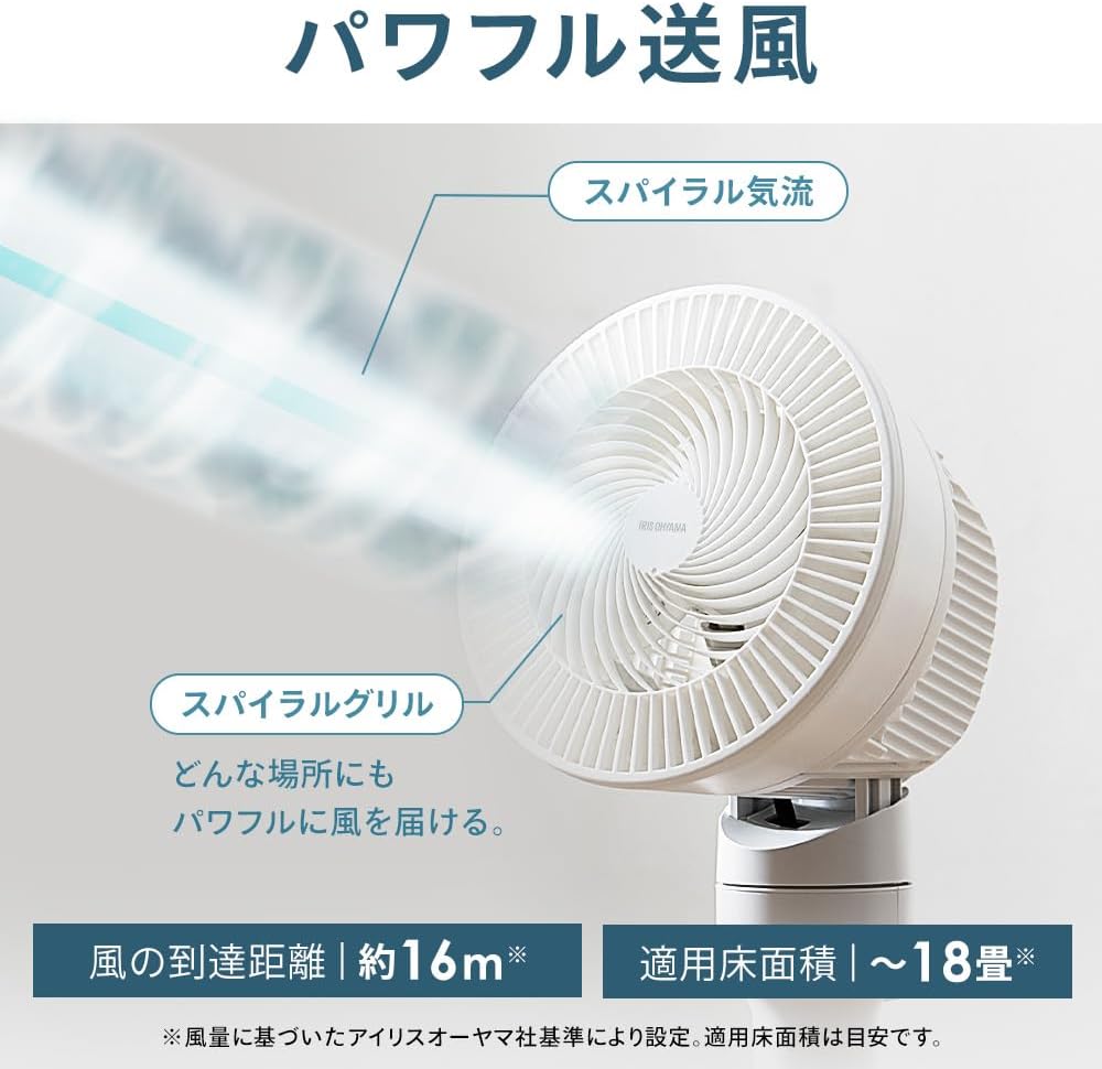 Detalle de アイリスオーヤマ STF-AC15 サーキュレーター扇風機 18畳対応・左右首振り