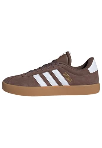 Detalle de Adidas Uomo VL Court 3.0 Shoes – Earth Strata / Cloud White / Gold Metallic, 43 1/3 EU